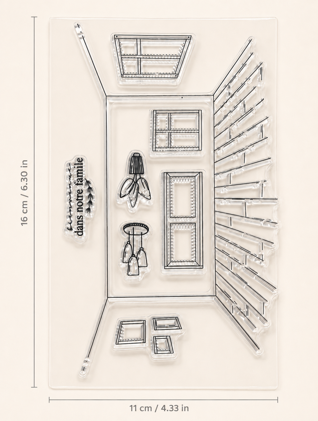 A Room to Remember – 8-Piece HA Room to Remember – 7-Piece Home Interior Clear Stamp Set with Acrylic Block for Junk Journaling, Scrapbooking & Scene Making