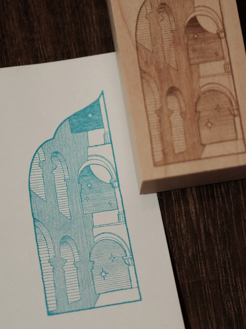 Moonlit Architecture – Set of 5 Gothic Fantasy Wooden Rubber Stamps for Junk Journaling, Scrapbooking & Card Making