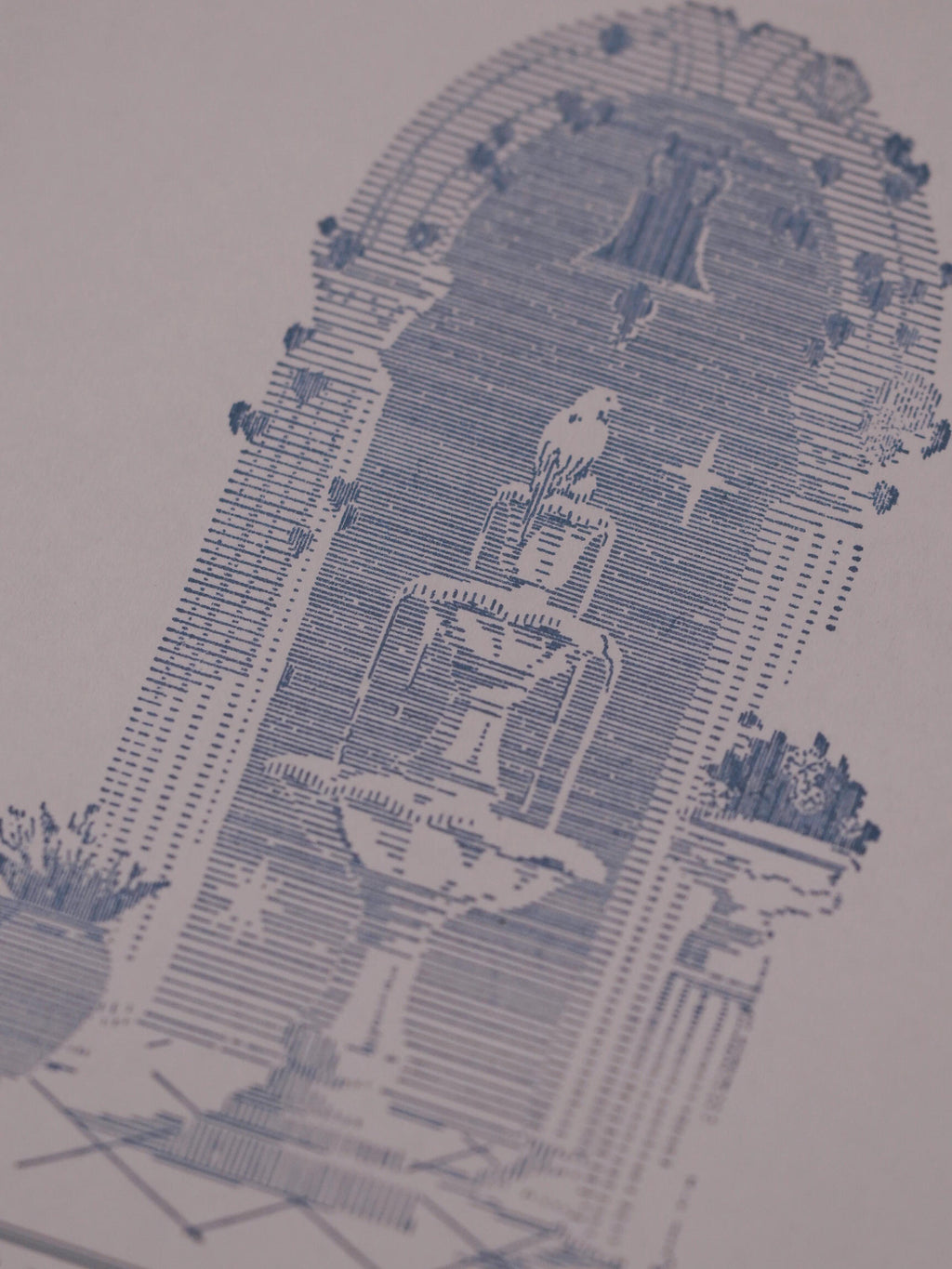 Midsummer Night’s Wishing Fountain – Vintage Wooden Rubber Stamp for Junk Journaling, Scrapbooking & Card Making