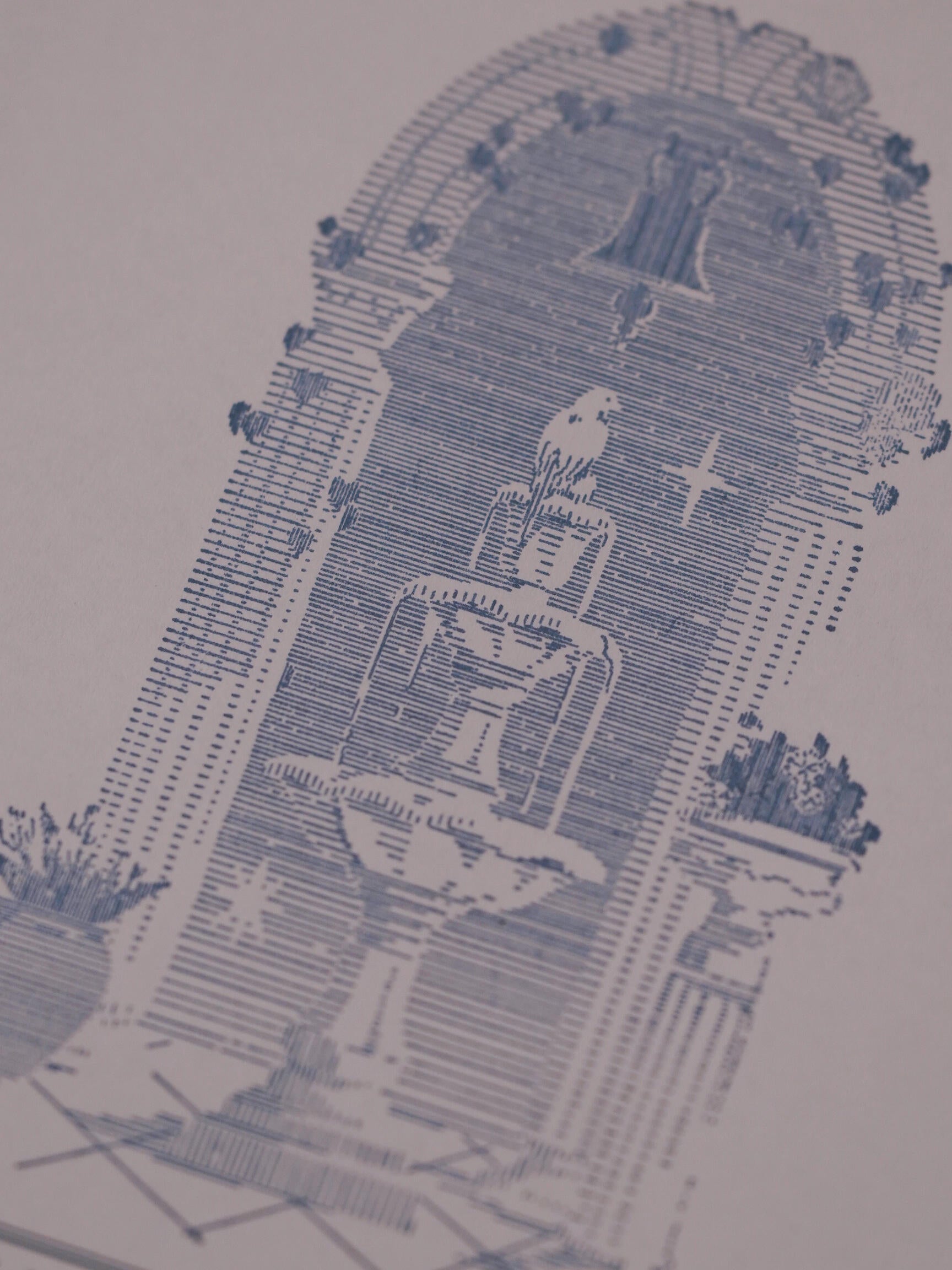 Midsummer Night’s Wishing Fountain – Vintage Wooden Rubber Stamp for Junk Journaling, Scrapbooking & Card Making