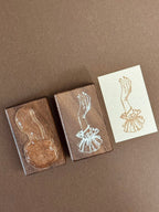 Vintage Elegant Hands Wooden Rubber Stamp Set of 3 – Lace Cuff Stamps for Junk Journaling, Scrapbooking & Card Making