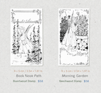 Vintage Garden Fairy Wooden Rubber Stamp – Floral Ex Libris Stamp for Junk Journaling & Scrapbooking