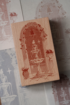 Midsummer Night’s Wishing Fountain – Vintage Wooden Rubber Stamp for Junk Journaling, Scrapbooking & Card Making