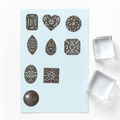 The Jewel Box – Set of 10 Acrylic-Mounted Gemstone Stamps for Junk Journaling, Scrapbooking & Card Making