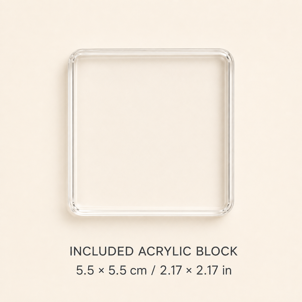 The Stationery Archive – Vintage Clips & Office Supplies Clear Stamp Sets with Acrylic Block for Journaling and Scrapbooking