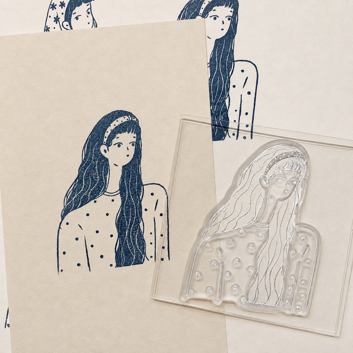 Girls of Papivelle — 6 Acrylic-Mounted Stamps