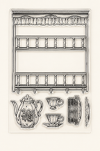 The Vintage Tea Room – Clear Silicone Stamp Sets with Acrylic Block for Junk Journaling, Scrapbooking & Card Making