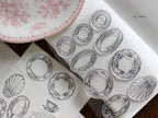 The Vintage Tea Room – Clear Silicone Stamp Sets with Acrylic Block for Junk Journaling, Scrapbooking & Card Making