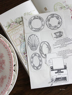 The Vintage Tea Room – Clear Silicone Stamp Sets with Acrylic Block for Junk Journaling, Scrapbooking & Card Making