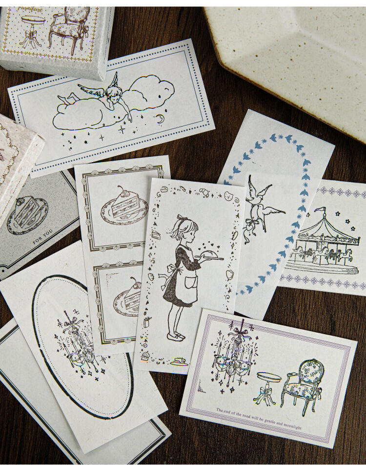 Paper & Petal French Dream Collection | Dreamy Vintage Wooden Stamps for Junk Journal & Scrapbooking