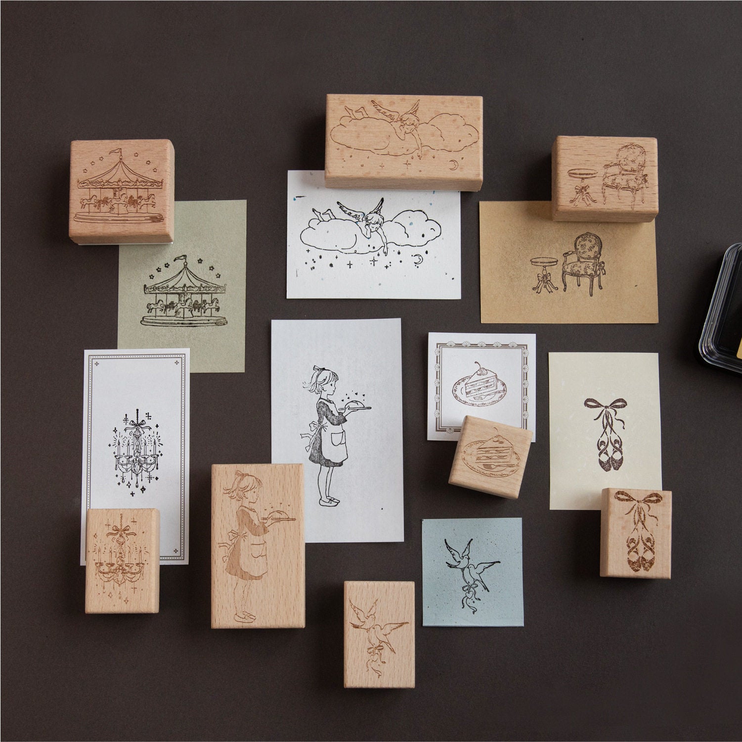 Paper & Petal French Dream Collection | Dreamy Vintage Wooden Stamps for Junk Journal & Scrapbooking