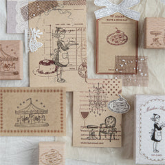 The Enchanted Soirée — 8 Wooden Stamps